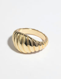 Gold RIbbed Ring - link has visual effect only