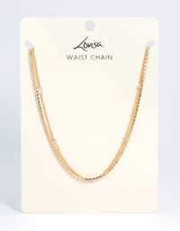 Fine Diamante Waist Chain - link has visual effect only