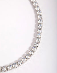 Silver Cubic Zirconia Tennis Anklet - link has visual effect only