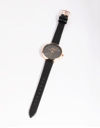 Rose Gold PU Strap Watch - link has visual effect only