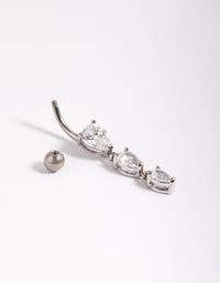 Titanium Pear Drop Belly Bar - link has visual effect only