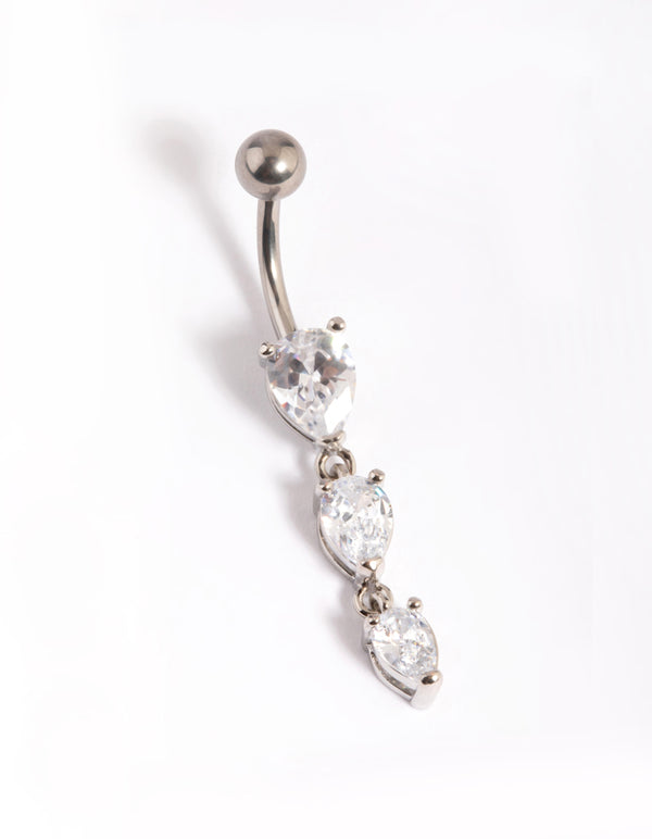 Titanium Pear Drop Belly Bar