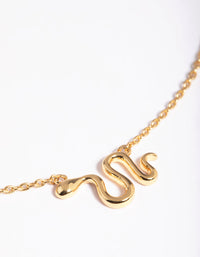 Gold Plated Brass Snake Necklace - link has visual effect only