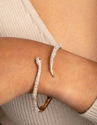 Gold Diamante Snake Hinge Bracelet - link has visual effect only