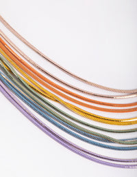 Rainbow Chain Layered Necklace - link has visual effect only