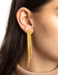 Yellow Waterfall Chain Drop Earrings - link has visual effect only