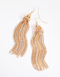 Gold Mixed Tassel Drop Earrings - link has visual effect only