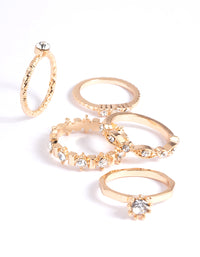 Gold Classic Bling Ring Stack Pack - link has visual effect only