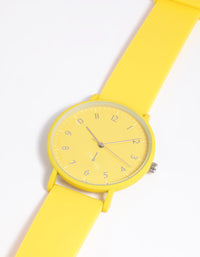 Yellow Bright Silicon Strap Watch - link has visual effect only