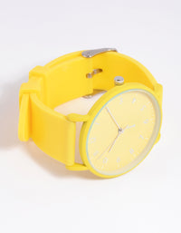 Yellow Bright Silicon Strap Watch - link has visual effect only