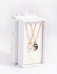 Gold Heart Yin Yang Necklace Pack - link has visual effect only