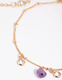 Purple Chain Bracelet Set - link has visual effect only