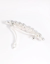 Silver Diamante Navette Barette Clip - link has visual effect only