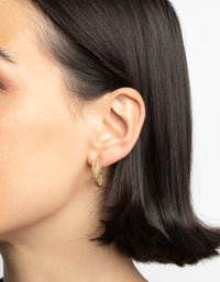 Gold Criss Cross Hoop Earrings - link has visual effect only