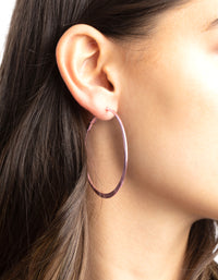 Matte Pink Hoop Earrings - link has visual effect only