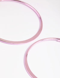 Matte Pink Hoop Earrings - link has visual effect only