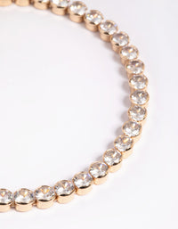 Gold Cubic Zirconia Tennis Bracelet - link has visual effect only