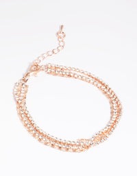 Rose Gold Diamante Bracelet - link has visual effect only