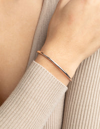 Rose Gold Simple Toggle Cuff Bracelet - link has visual effect only