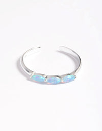 Sterling Silver Blue Opal Ring - link has visual effect only