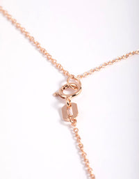 Rose Gold Plated Sterling Silver Cubic Zirconia Heart Necklace - link has visual effect only