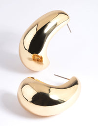 Gold Plated Brass Bold Hoop Earrings - link has visual effect only