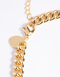 Gold Plated Textured Necklace - link has visual effect only