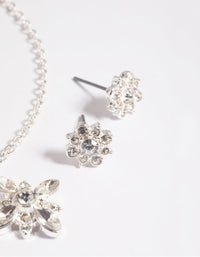 Pretty Flower Necklace & Earrings Set - link has visual effect only