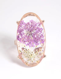 Gold & Lilac Flower Ring - link has visual effect only