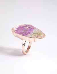 Gold & Lilac Flower Ring - link has visual effect only