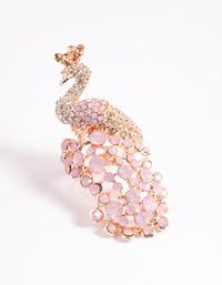 Rose Gold Peacock Statement Ring - link has visual effect only