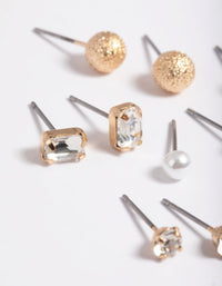 Gold Sphere Stud Earring Pack - link has visual effect only