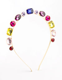 Embellished Multi Faceted Stone Headband - link has visual effect only