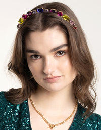 Embellished Multi Faceted Stone Headband - link has visual effect only