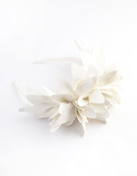 White Petal Statement Headband - link has visual effect only