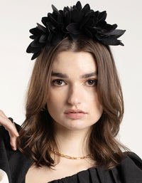 Black Petal Statement Headband - link has visual effect only