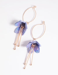 Rose Gold Flower Drop Earrings - link has visual effect only