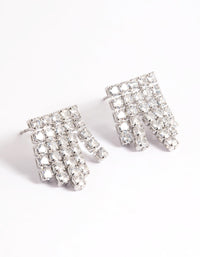 Silver Mini Row Drop Earrings - link has visual effect only