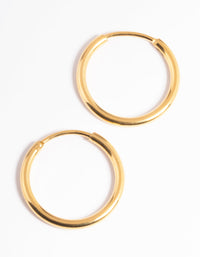 Waterproof Gold Plated Stainless Steel Thin Small Huggie Earrings - link has visual effect only