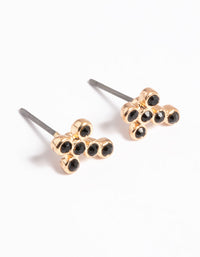 Gold Stone Cross Stud Earrings - link has visual effect only