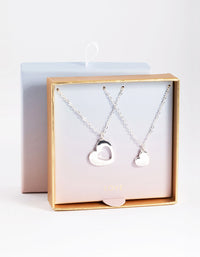 Silver Mumma Mini Heart Necklace Pack - link has visual effect only