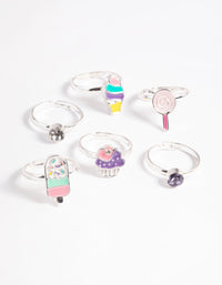 Kids Silver Ice Cream Dream Ring 6-Pack - link has visual effect only