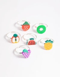 Kids Fimo Fruits Ring 6-Pack - link has visual effect only