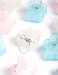 Kids Frosted Flower Claw Clip Pack - link has visual effect only