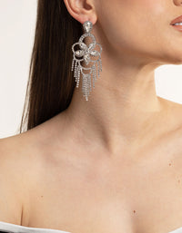 Silver Statement Glam Drop Earrings - link has visual effect only