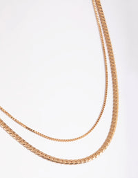 Gold Dainty 2 Row Chain Necklace - link has visual effect only