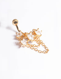 Gold Plated Surgical Steel Grand Star Belly Ring - link has visual effect only