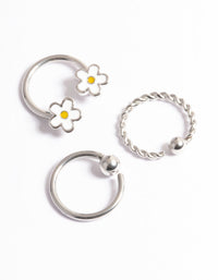 Surgical Steel Daisy Earrings Pack - link has visual effect only