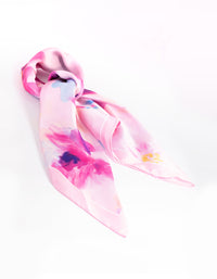 Fabric Pink Watercolour Print Scarf - link has visual effect only