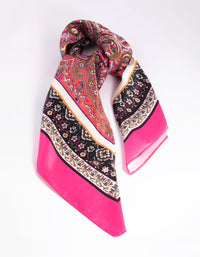 Fabric Pink Paisley Scarf - link has visual effect only